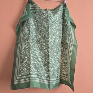 Vintage Green Twill Acetate Scarf – Made In Japan